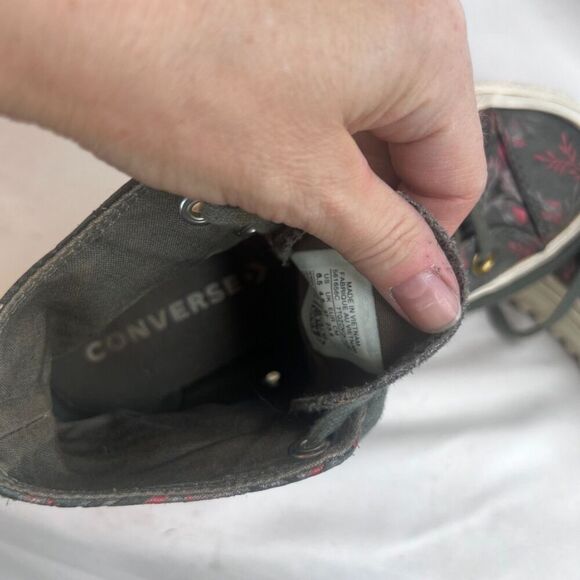 Converse All Star Chuck Taylor Parkway Floral Lace Up High Top Sneaker Size 6.5 - Picture 7 of 9